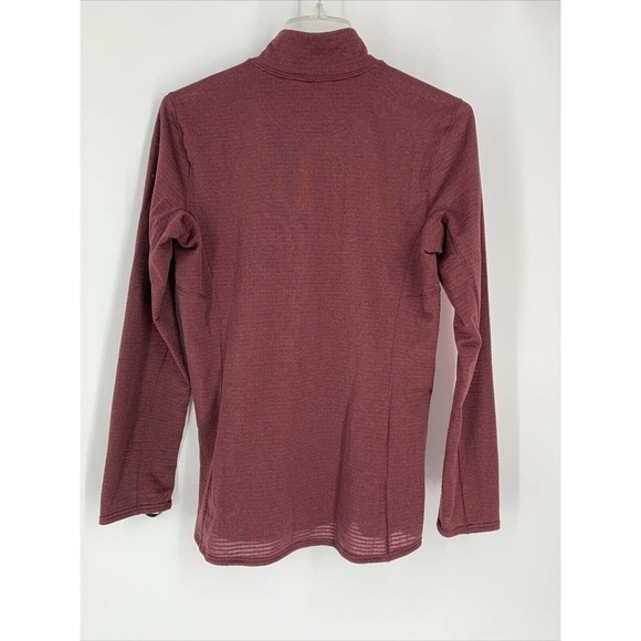 PATAGONIA Capilene 1/4 Zip Womens Burgundy Performance Base Layer Shirt Top Sz M - Picture 3 of 5